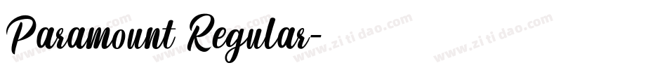 Paramount Regular字体转换